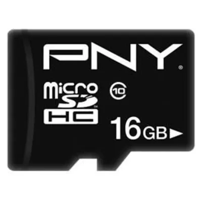 PNY Performance Plus inkl. Adapter (16 GB, microSDHC, U1, UHS-I), Speicherkarte, Schwarz