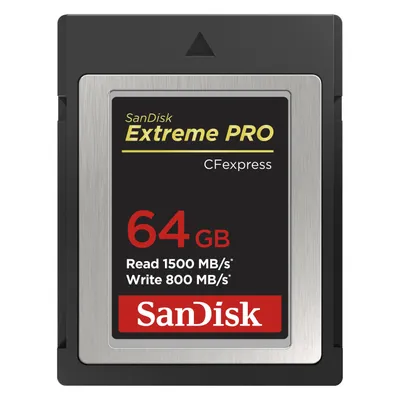 Sandisk Extreme Pro (64 GB, CFexpress Typ B), Speicherkarte, Schwarz