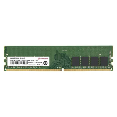 Transcend DDR4, 3200, U-DIMM, 1Rx8 (1 x 8GB, 3200 MHz, DDR4-RAM, U-DIMM), RAM, Grün