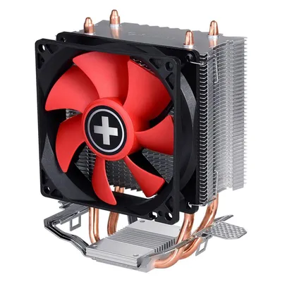 Xilence A402 (137 mm), CPU Kühler, Silber, Schwarz, Rot