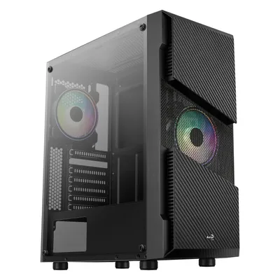 AeroCool Menace Saturn RGB (ATX, mATX, Mini-ITX), PC Gehäuse, Schwarz