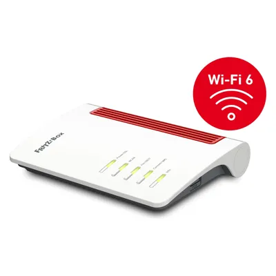 FRITZ! Box 7530 AX, Router, Weiss, Rot