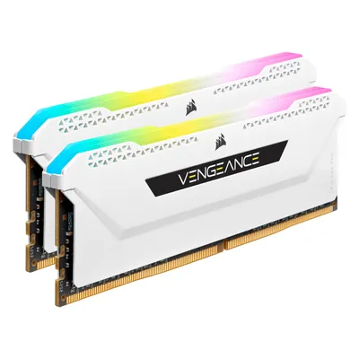 Corsair Vengeance RGB Pro SL (2 x 16GB, 3200 MHz, DDR4-RAM, DIMM), RAM, Schwarz, Weiss, Transparent