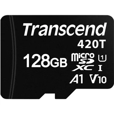 Transcend microSD Karte microSDHC/SDXC420T (128 GB, microSDXC, U1, UHS-I), Speicherkarte