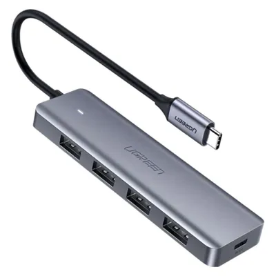 Ugreen 4 Port-C Hub (USB-C, 4 Ports), Dockingstation + USB Hub, Grau
