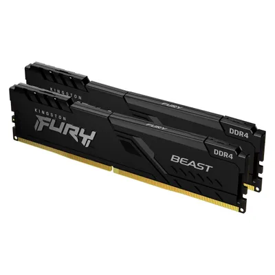 Kingston FURY Beast (2 x 16GB, 3200 MHz, DDR4-RAM, DIMM), RAM, Schwarz