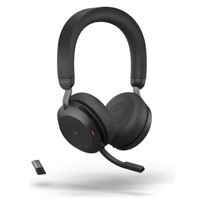Jabra Evolve2 75 MS (Kabellos, USB-A, Microsoft Teams), Office Headset, Schwarz
