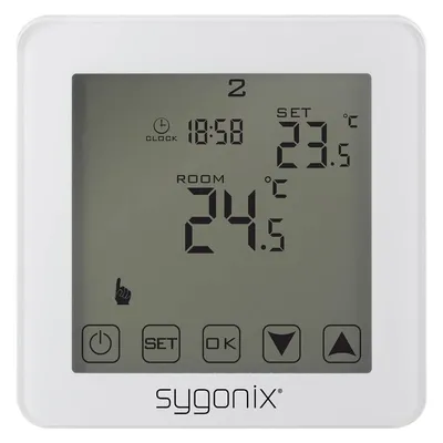 Sygonix Raumthermostat Touch 2, Thermostat, Weiss