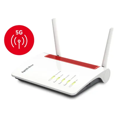 FRITZ! Box 6850 5G, Router, Weiss, Rot