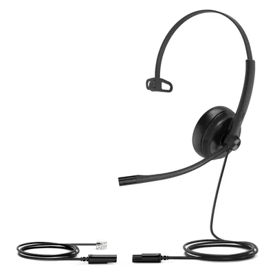 Yealink YHS34 Mono Headset (Kabelgebunden, Skype), Office Headset, Schwarz