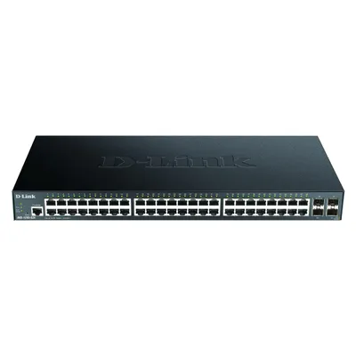 D-Link DGS-1250-52X (52 Ports), Netzwerk Switch, Schwarz