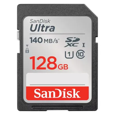 Sandisk Ultra (128 GB, SDXC, U1, UHS-I), Speicherkarte, Schwarz