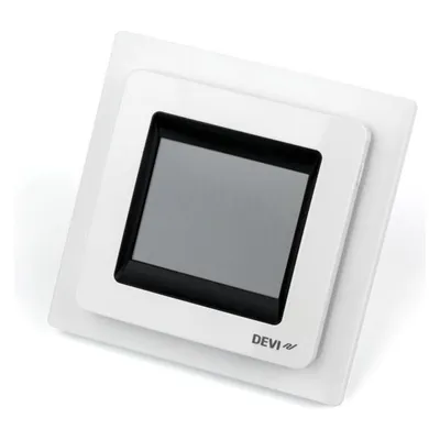 Devi DEVIreg Touch polarweiss 140F1071 UP Uhren-Thermostat 16A, 230V mit Rahme, Thermostat, Weiss