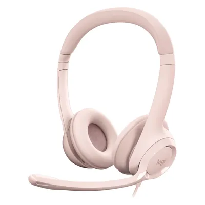 Logitech Kabelgebundenes H390-Headset - ROSE - USB (Kabelgebunden, USB-A), Office Headset, Rosa
