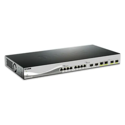D-Link Switch 8XG 4SFP+ 8x10G 4xSFP managed (12 Ports), Netzwerk Switch, Schwarz