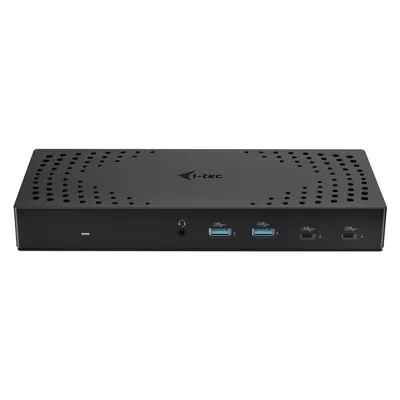 i-tec Catriple4kdockpd2ch (USB-C, 13 Ports), Dockingstation + USB Hub, Schwarz