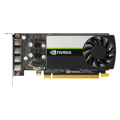HP NVIDIA LL T1000E 8GB 4mDP GFX (8 GB, GDDR6), Grafikkarte, Grün, Schwarz