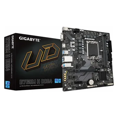 Gigabyte B760M H DDR4 (LGA 1700, Intel B760 Express, mATX), Mainboard