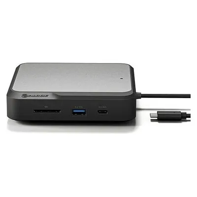 Alogic Dual Displayport Universal (USB-C), Dockingstation + USB Hub, Grau, Schwarz