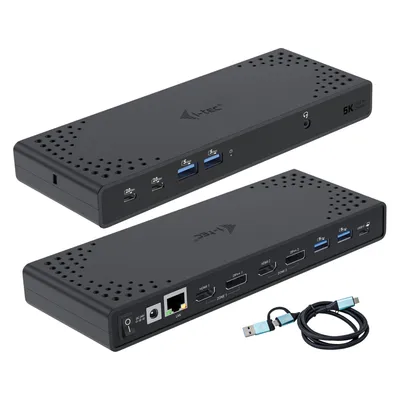 i-tec Cadua4kdockpdl2 (USB-C, 12 Ports), Dockingstation + USB Hub, Schwarz