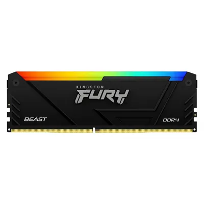 Kingston Fury Beast RGB (1 x 8GB, 3200 MHz, DDR4-RAM, U-DIMM), RAM, Schwarz