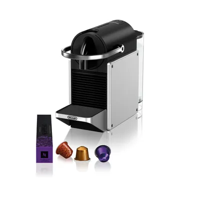 De'Longhi Nespresso Pixie, Kapselmaschine, Silber, Schwarz, Grau