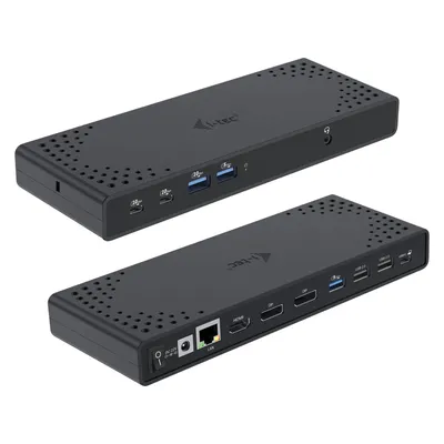 i-tec Triple Display Docking Station Gen 2 (USB-C, 13 Ports), Dockingstation + USB Hub, Schwarz
