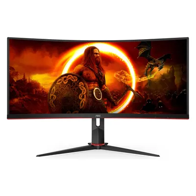 AOC CU34G2XP/BK (3440 x 1440 Pixel, 34"), Monitor, Schwarz