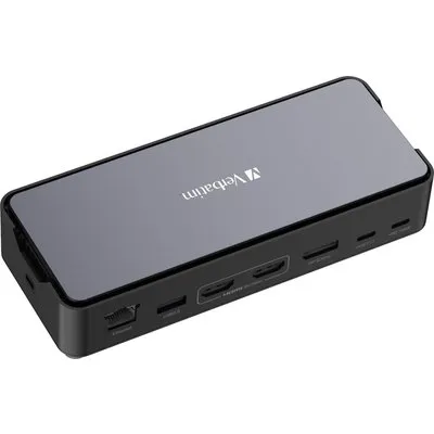 Verbatim CDS-15SSD (USB-C, 15 Ports), Dockingstation + USB Hub, Schwarz, Grau, Silber