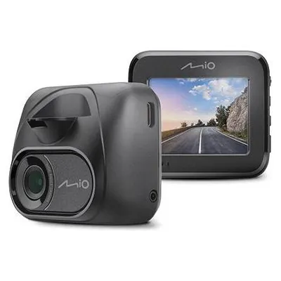Mio MiVue C595W (Eingebautes Display, Eingebautes Mikrofon, Nachtsicht, WLAN, Full HD), Dashcam, Schwarz