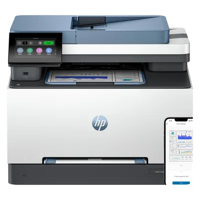 HP Color LaserJet Pro MFP 3302fdwg (Laser, Farbe), Drucker, Schwarz, Weiss, Blau