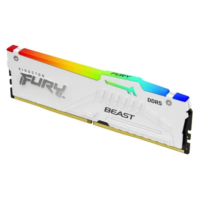 Kingston Fury Beast RGB (2 x 16GB, 6400 MHz, DDR5-RAM, DIMM), RAM, Weiss