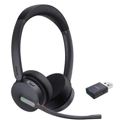 Yealink WH 64 (Kabellos, USB-A, Microsoft Teams), Office Headset, Schwarz