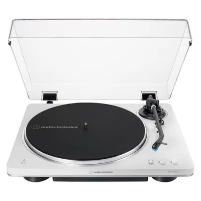 Audio-Technica AT-LP70XBTWS (Vollautomatisch), Plattenspieler, Weiss, Silber