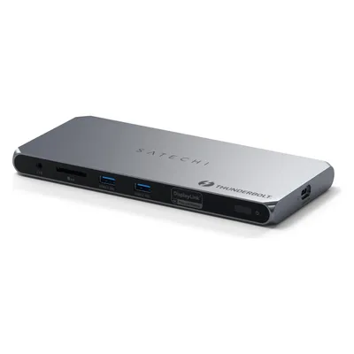 Satechi Thunderbolt 4 Multi-Display Docking Station (USB-C, 11 Ports), Dockingstation + USB Hub, Grau