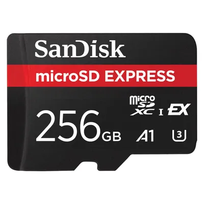 Sandisk Express (256 GB, microSD Express, U3, UHS-I), Speicherkarte, Schwarz