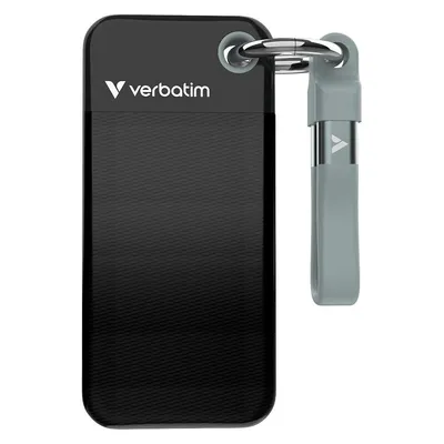 Verbatim Pocket SSD (1 TB), Externe SSD, Schwarz, Grau