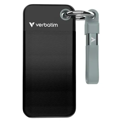 Verbatim Pocket SSD (2 TB), Externe SSD, Grau, Schwarz