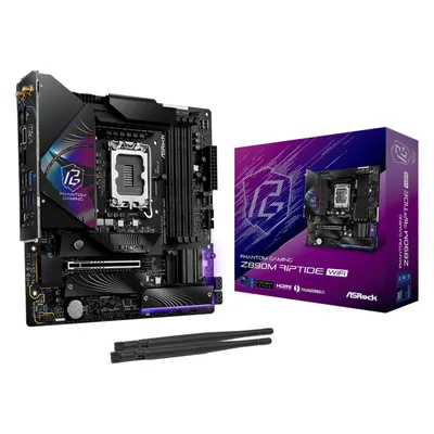 AsRock Z890M Riptide WiFi Intel DDR5 S1851 MATX (LGA 1851, Intel Z890, mATX), Mainboard