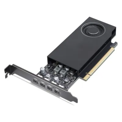 Lenovo NVIDIA RTX A400 4GB 4xmini-DP GDDR6 Graphics Card (4 GB, GDDR6), Grafikkarte, Schwarz