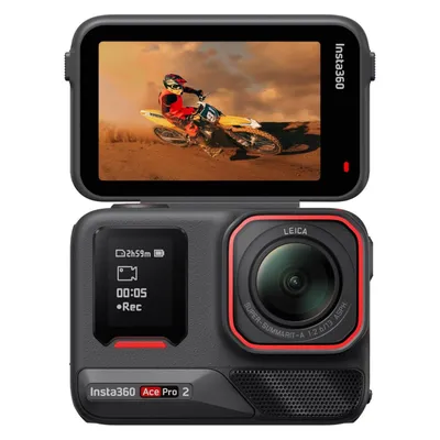 Insta360 Ace Pro 2 Standard Battery Bundle (30p, Bluetooth, WLAN), Action Cam, Schwarz