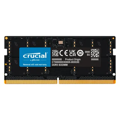 Crucial CT32G56C46S5T (1 x 32GB, 5600 MHz, DDR5-RAM, SO-DIMM), RAM, Schwarz
