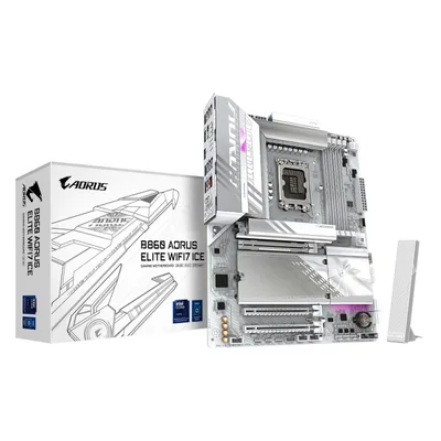 Gigabyte B860 AORUS ELITE WIFI7 ICE (Socket S1, Intel B860, ATX), Mainboard