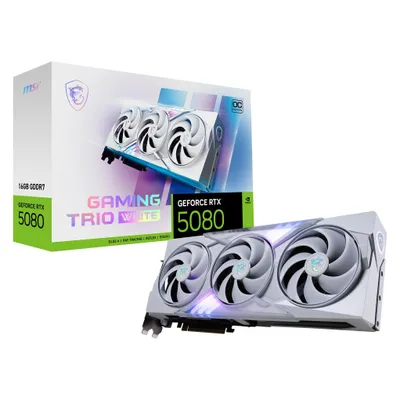 MSI GeForce RTX 5080 GAMING TRIO OC WHITE (16 GB, GDDR7), Grafikkarte, Weiss