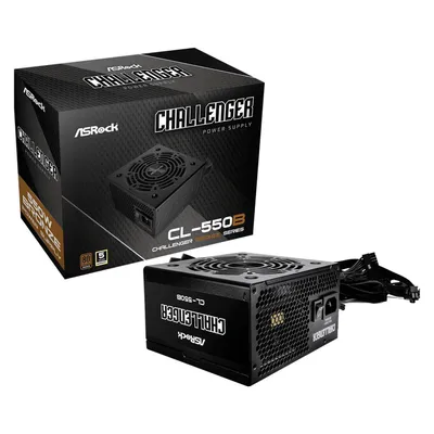 AsRock power supply Challenger 550W Bronze (550 W), PC Netzteil, Schwarz
