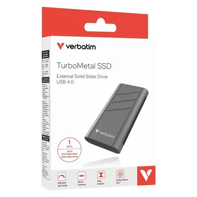 Verbatim TurboMetal (1 TB), Externe SSD, Silber, Grau