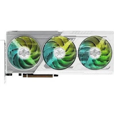 AsRock Radeon RX 9070 XT Steel Legend (16 GB, GDDR6), Grafikkarte, Weiss, Grau
