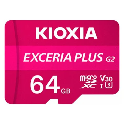 Kioxia LMPL2M064GG2 (64 GB, microSDXC, U3, UHS-I), Speicherkarte, Pink