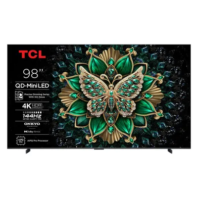 TCL 98C6K (98", C6K, Mini-LED, 4K, 2025, EU), TV, Schwarz