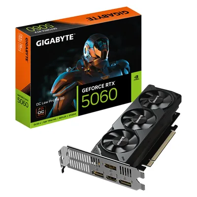 Gigabyte GeForce RTX 5060 OC Low Profile (8 GB, GDDR7), Grafikkarte, Schwarz